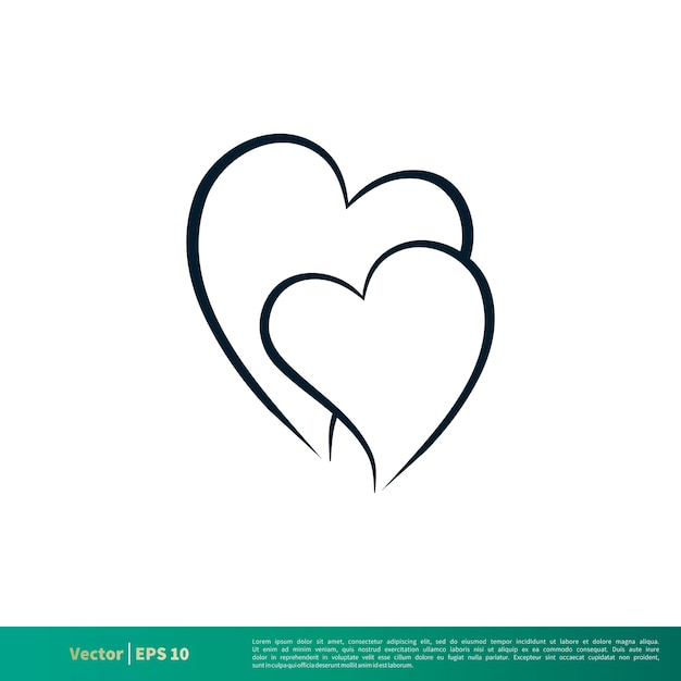 Love Heart Valentine39s Day Icon Vector Logo Template Illustration Design EPS 10