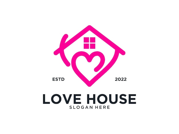 Love house care logo design