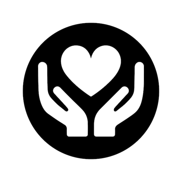 Love Icon And Hands Symbol