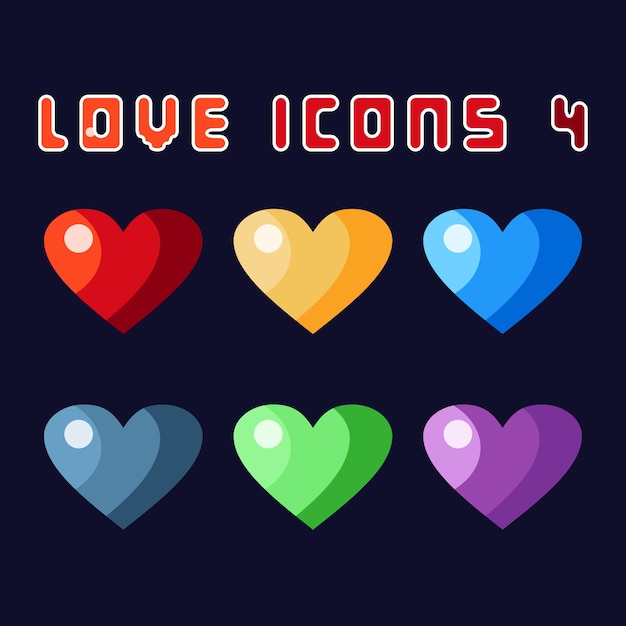 love icons 4 game asset