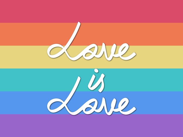 Love is love LGBT colorful background