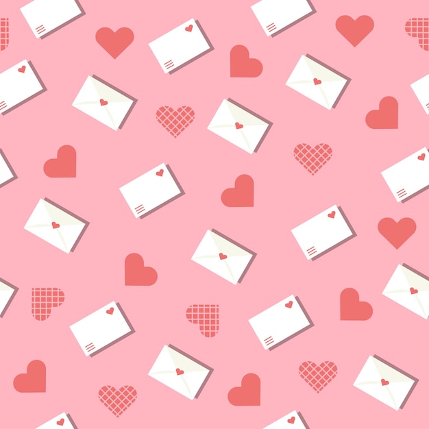 Love and Letter Seamless Pattern Background