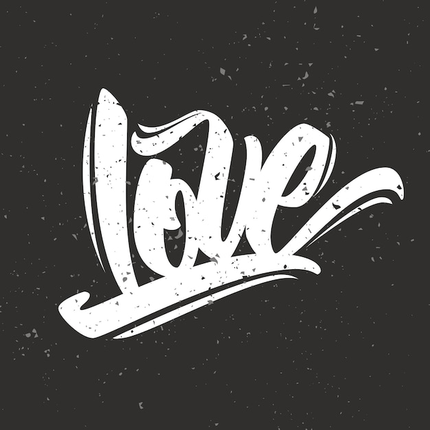 Love lettering Modern Valentine's Day calligraphy text vector