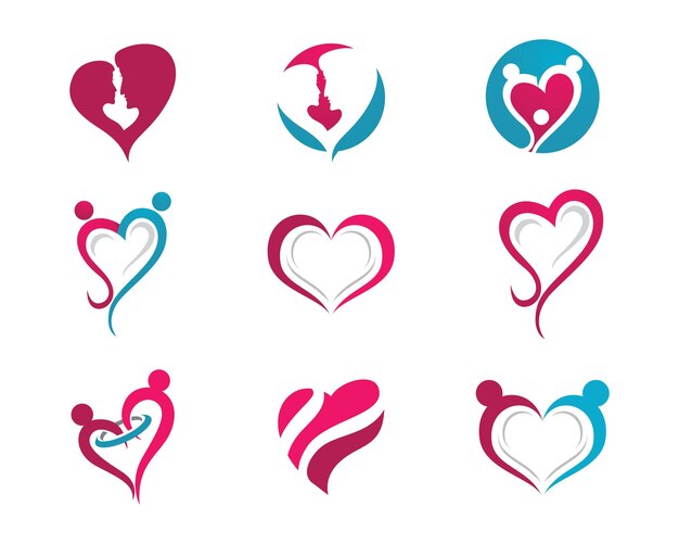 Love Logo Vector icon illustration designTemplate