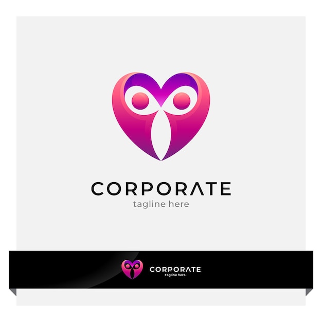 love logo with caring people