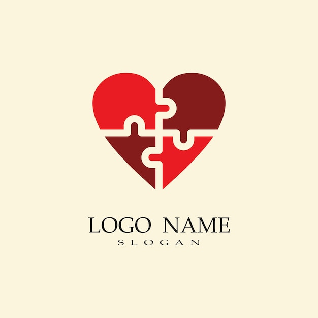 love logos love design Love icon vector template love puzzles