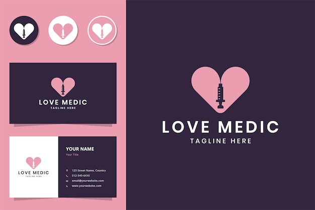 Love medic negative space logo design