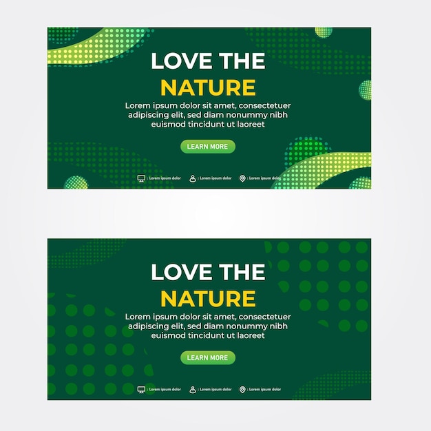 love the nature banner template promotion banner