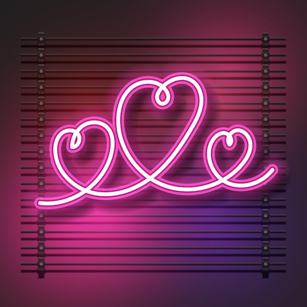 Love neon sign. Love neon sign pink. Heart neon sign. Love neon effect. Valentine background. Heart neon. Pink heart neon light.