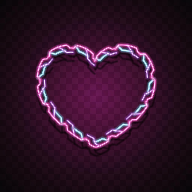 Love neon sign love sign background of heart