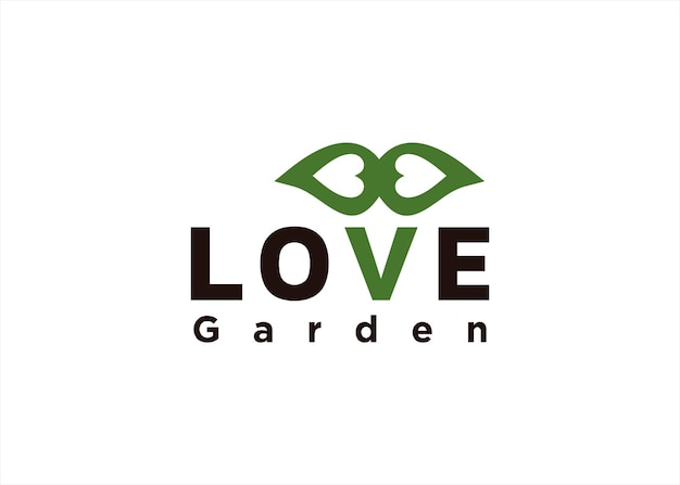 love organics nature garden logo design