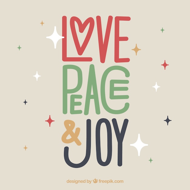 Love, peace and joy