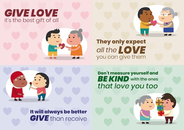 Love postals for grannies recieving gifts with emotive messages