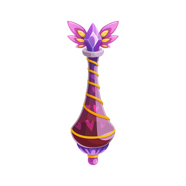 Love potion bottle vector icon magic elixir vial