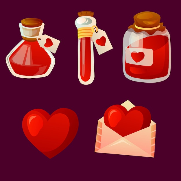 Love potion valentine item set