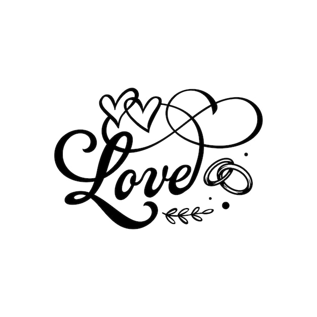 Love quotes typography lettering for t shirt design