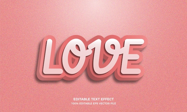 Love soft feel text effect