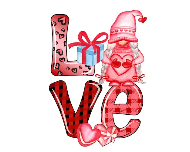 Vector love sublimation for valentine