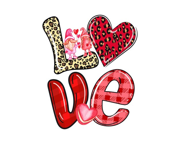 Vector love sublimation for valentine