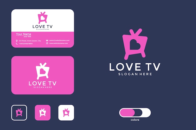 love television logo design and business card