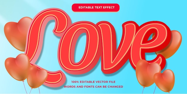 Love Text effect editable