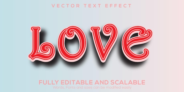 Love Text Style Effect