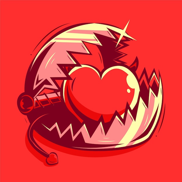 Love trap danger sticker art