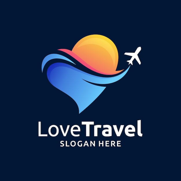 Love travel logo design