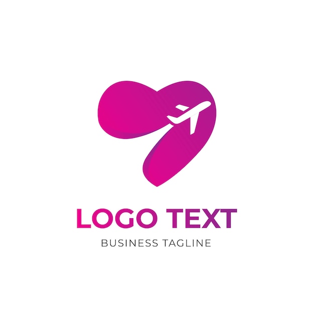 Love travel logo template