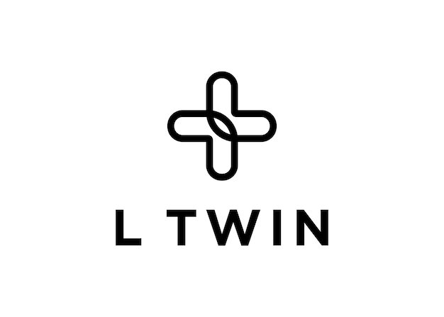 love twin logo design vector illustration