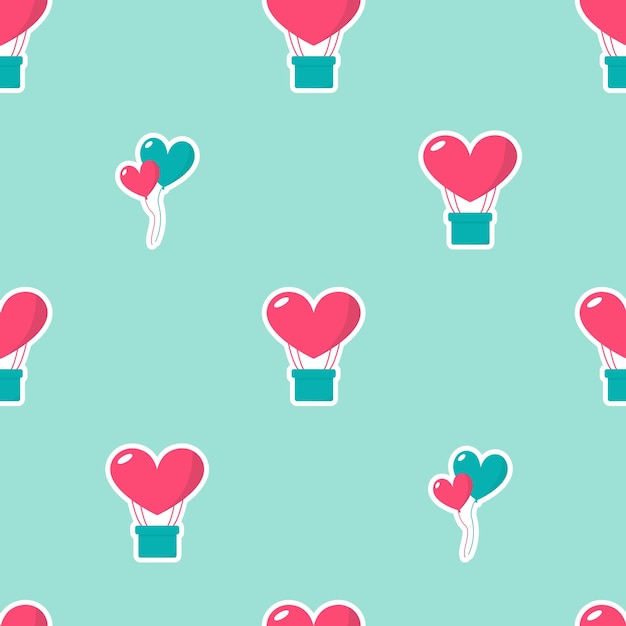 Love vector seamless pattern