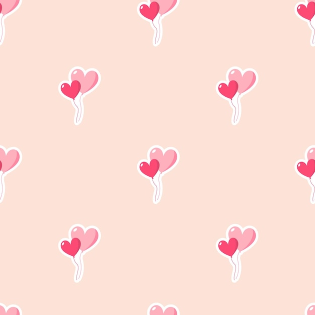 Love vector seamless pattern