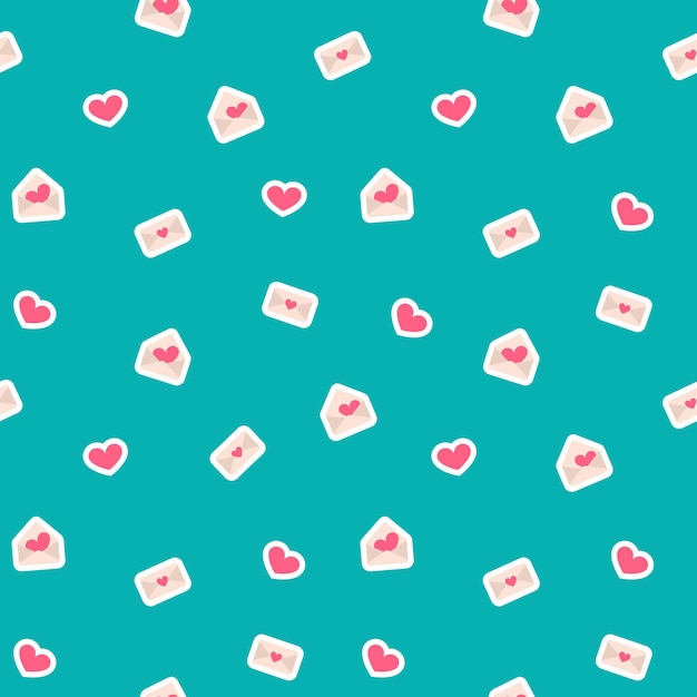 Love vector seamless pattern