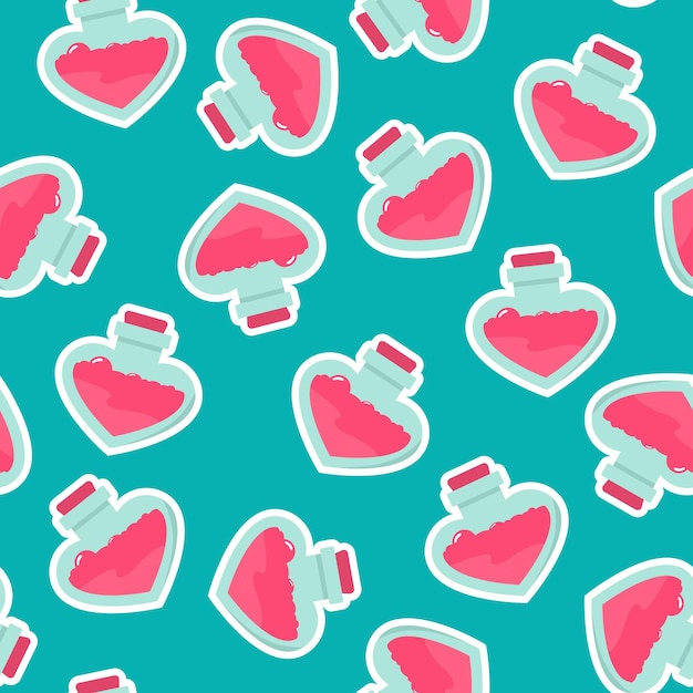 Love vector seamless pattern