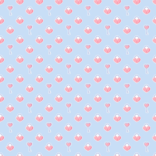 Love vector seamless pattern