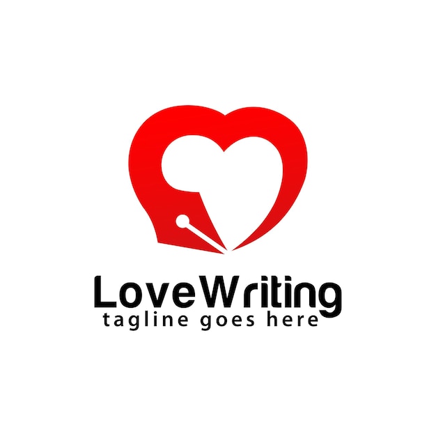 Love Writing logo design template