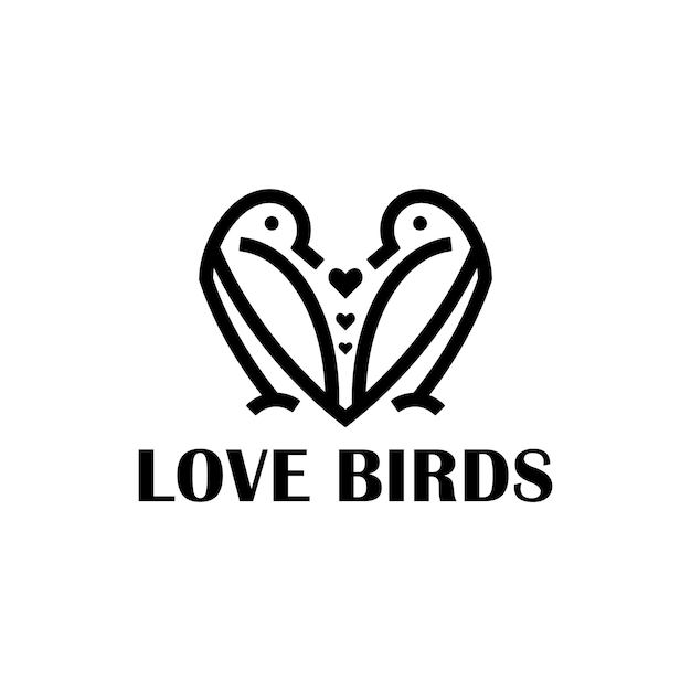 lovebirdlogodesignvectorillustration