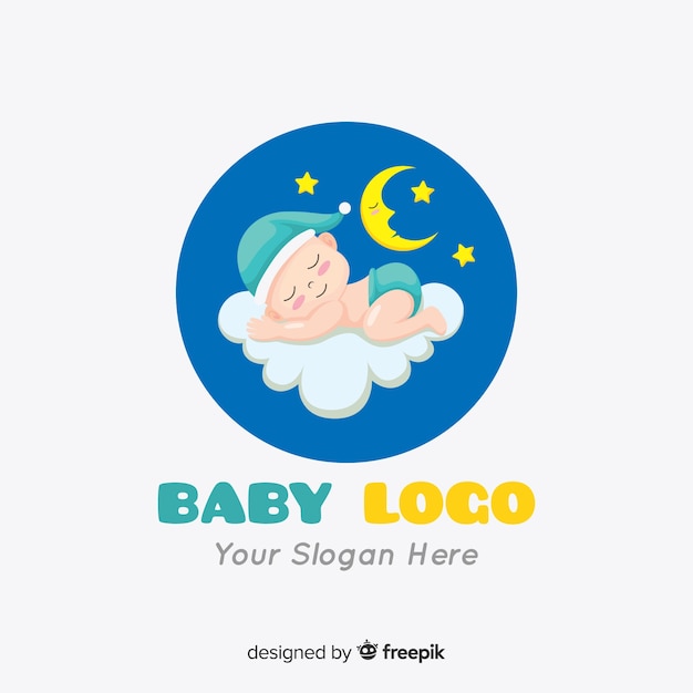 Lovely baby logo with modern style