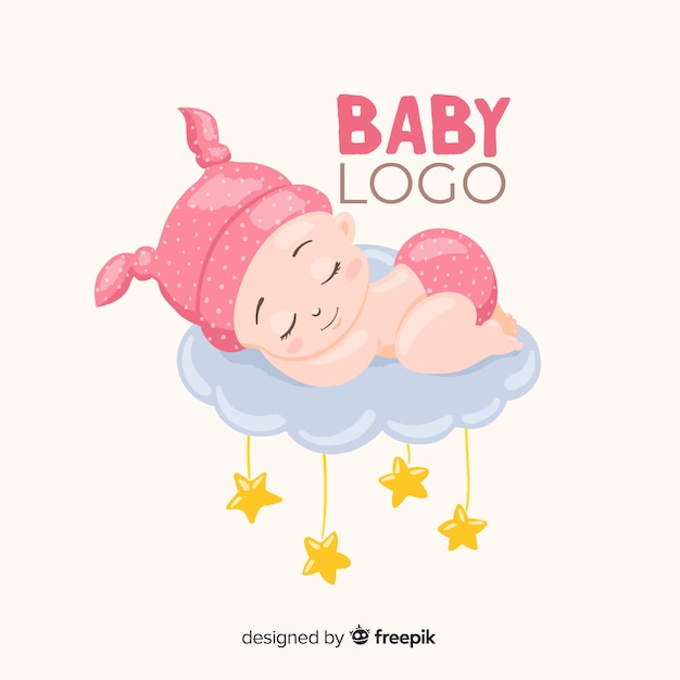 Lovely baby shop logo template with modern style