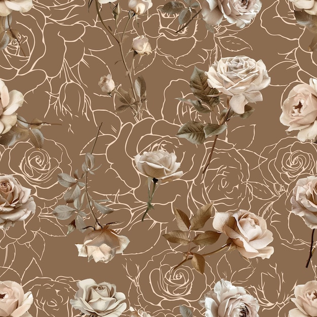 Lovely and Beautiful Spring Flowers Pattern for Fabric Wallpaper and More