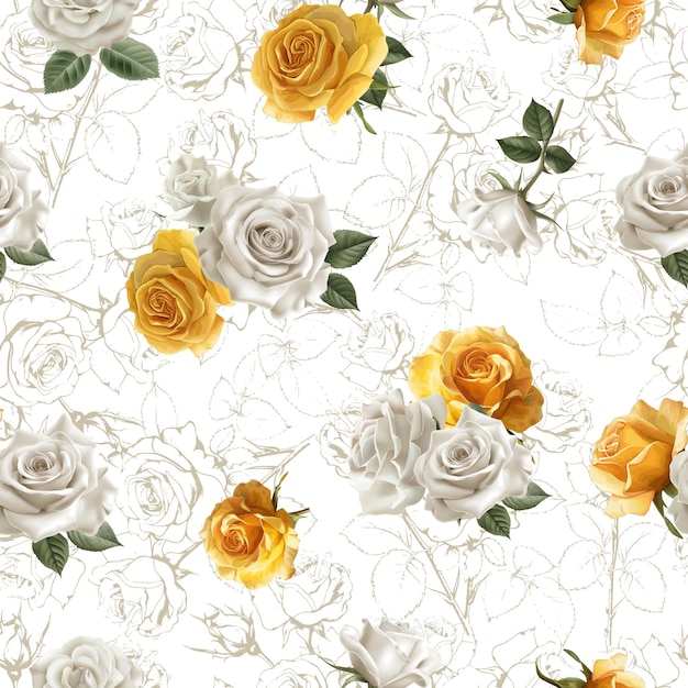 Lovely and Beautiful Spring Flowers Pattern for Fabric Wallpaper and More