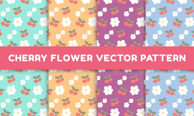 Lovely Cherry Flower Pattern Collection