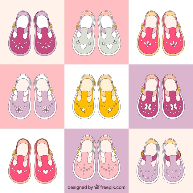 Lovely collection of baby girl shoes