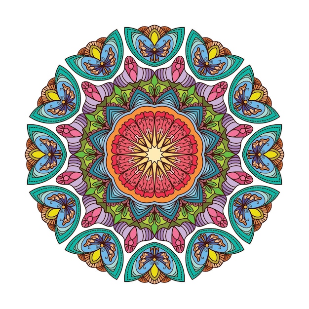 Lovely colorful mandala pattern design