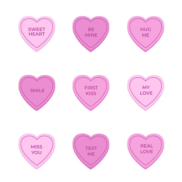 Lovely conversation hearts collection