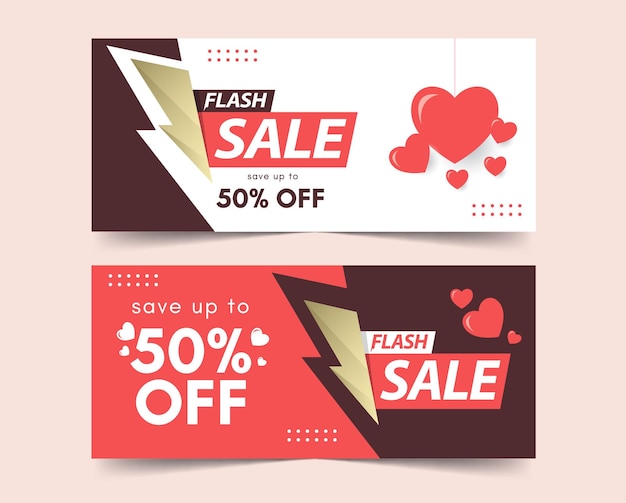 Lovely day sale banners template.