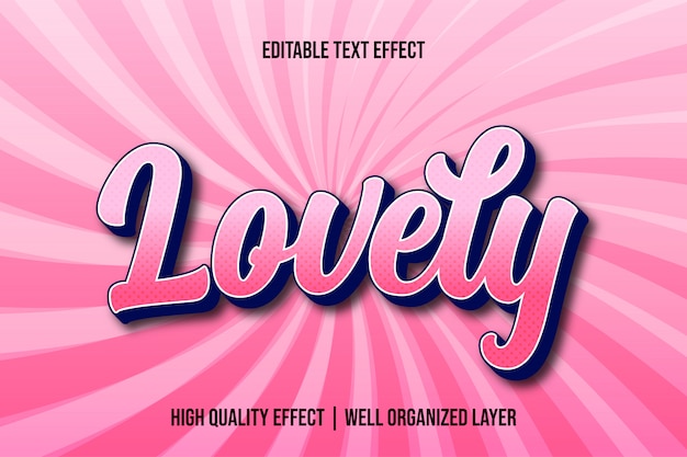 Lovely Editable Text Effect Font Style