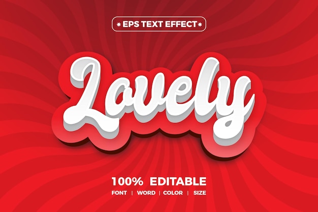 Lovely Editable Text Effect