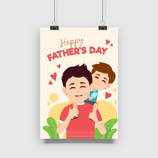 Lovely Father and Son Poster Design