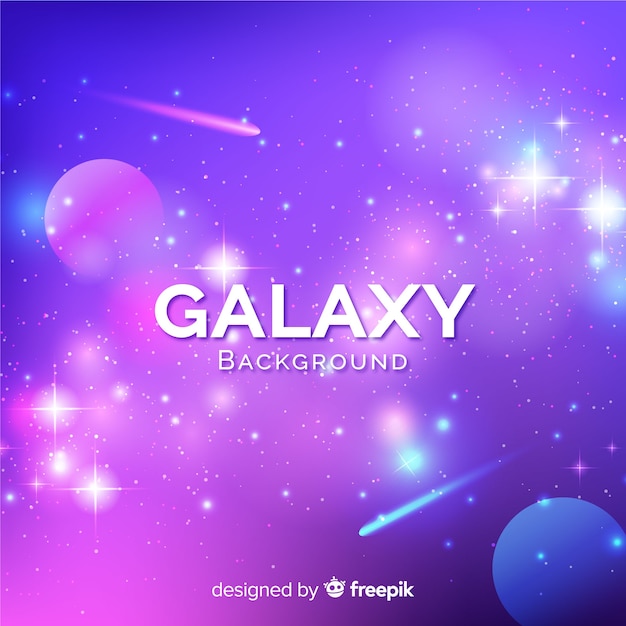 Lovely galaxy background with colorful style